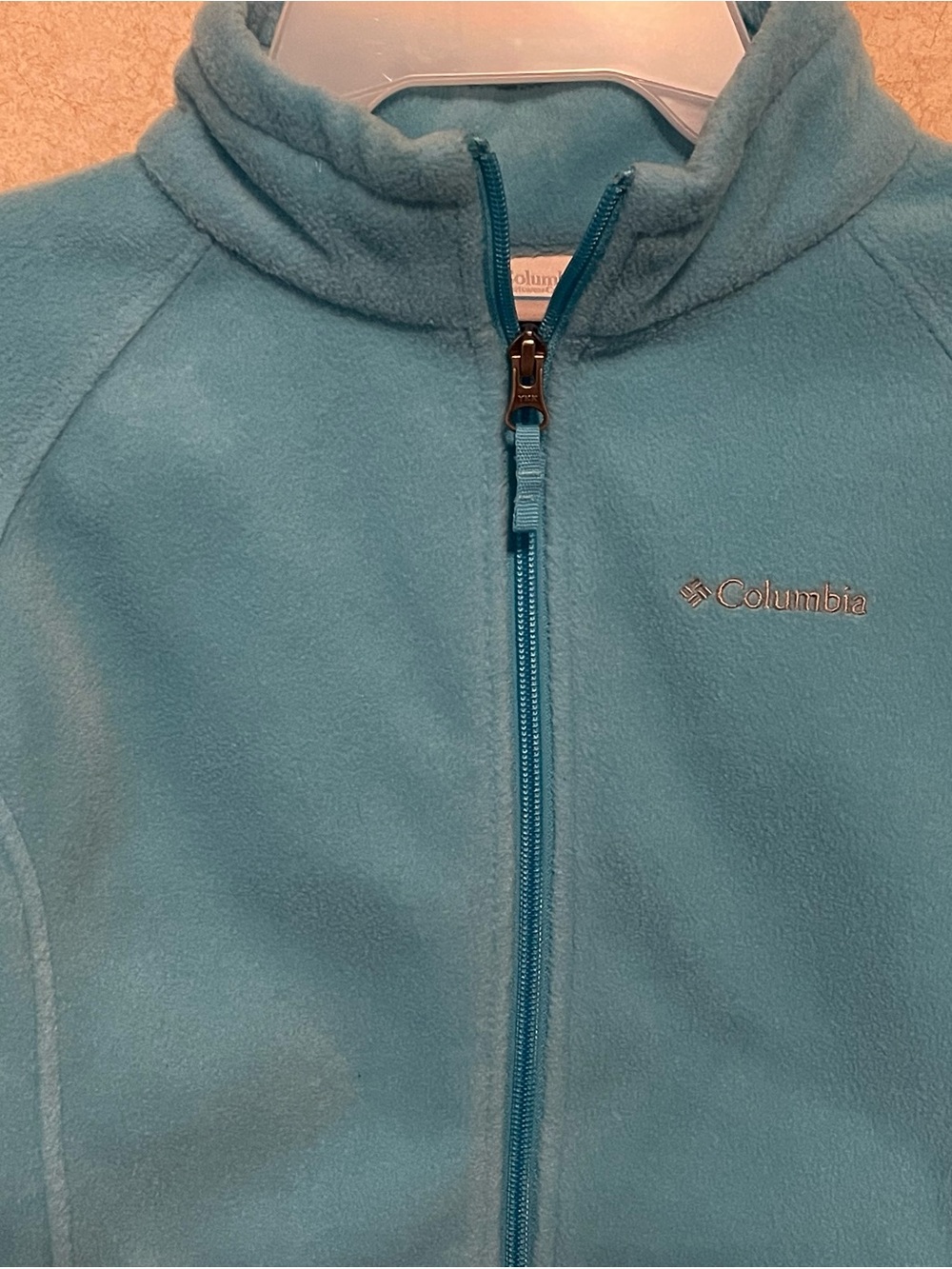 Columbia Teal Full-Zip Fleece Jacket